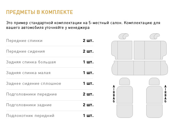 Предметы в комплекте Предметы в комплекте
